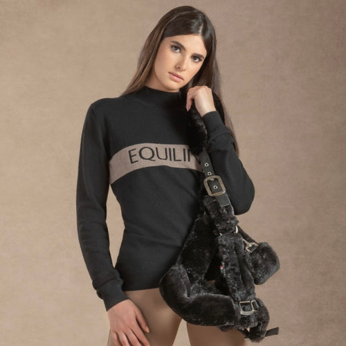 Equiline Egrae Jacquard Mock Neck Sweater