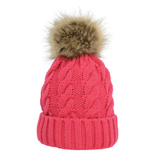 Load image into Gallery viewer, HY Melrose Cable Knit Bobble Hat