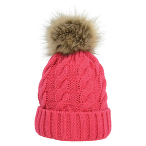 HY Melrose Cable Knit Bobble Hat
