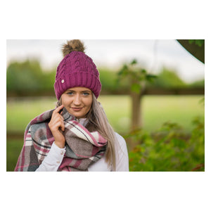 HY Melrose Cable Knit Bobble Hat