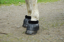 Load image into Gallery viewer, Rhinegold Fleece Trim Flexi Rubber Overreach Boots
