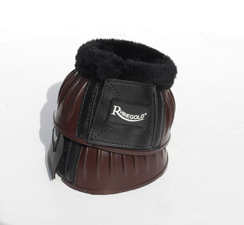 Rhinegold Fleece Trim Flexi Rubber Overreach Boots