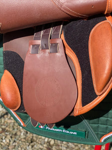 Eric Thomas Fitter 17.5” Tan Adjustable Jump Saddle