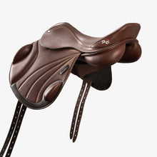 Load image into Gallery viewer, Premier Equine Deauville 17.5” Black Leather Adjustable Monoflap Saddle
