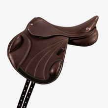 Load image into Gallery viewer, Premier Equine Deauville 17.5” Black Leather Adjustable Monoflap Saddle