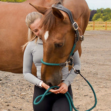 Load image into Gallery viewer, Cameo Anatomic Leather &amp; Rope Headcollar
