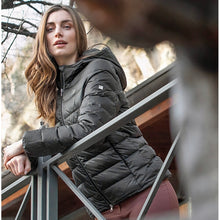 Load image into Gallery viewer, Equiline Ladies Navy Down Jacket