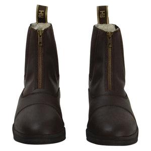 HY Fleece Lined Wax Leather Zip Jod Boot