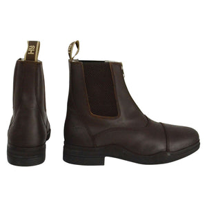 HY Fleece Lined Wax Leather Zip Jod Boot