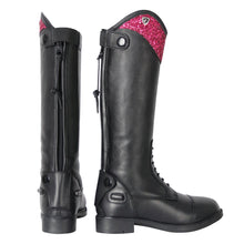 Load image into Gallery viewer, HY Erice Pink Glitter Top Kids Riding Boots