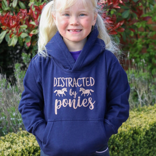 British Country Collection Distracted by Ponies Hoodie