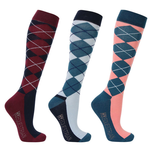 Hy Equestrian Synergy Argyle Socks (Pack of 3)