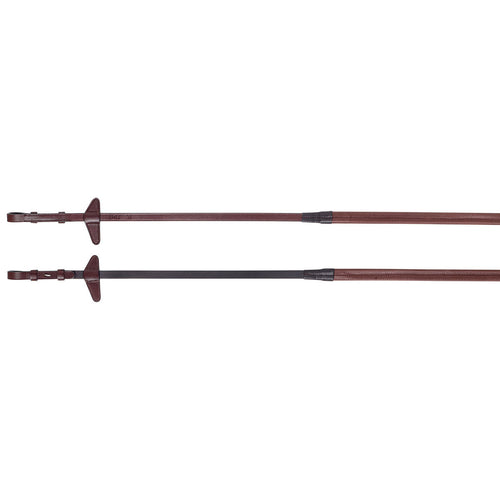 Equiline Rubber Reins with Leather Stoppers 5/8