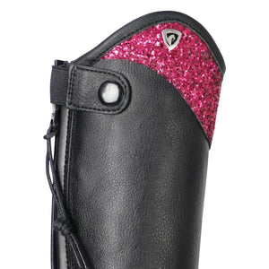 HY Erice Pink Glitter Top Kids Riding Boots