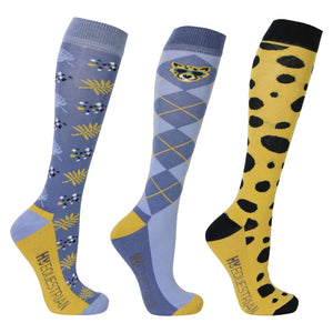 Hy Equestrian Chico the Cheetah Socks (Pack of 3)