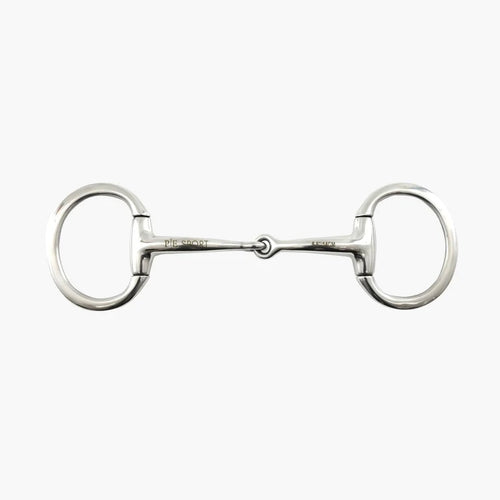 Eggbutt Jointed Flat Ring Snaffle Bit