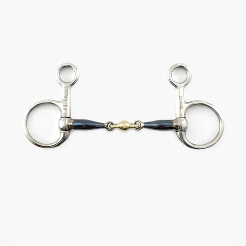 Hanging Cheek Blue Sweet Iron with Brass Alloy Lozenge Bit