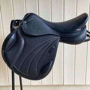 Premier Equine Deauville 17.5” Black Leather Adjustable Monoflap Saddle