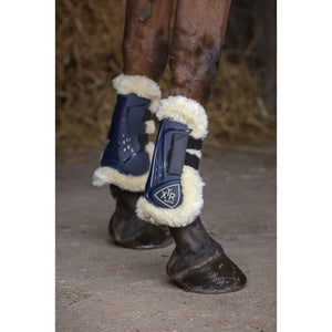Norton XTR Velcro Tendon Boots in Synthetic Sheepskin